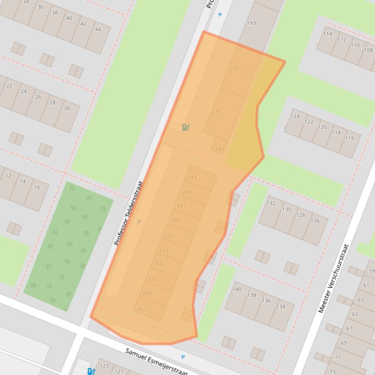 Kaart van postcodegebied 3132AX.