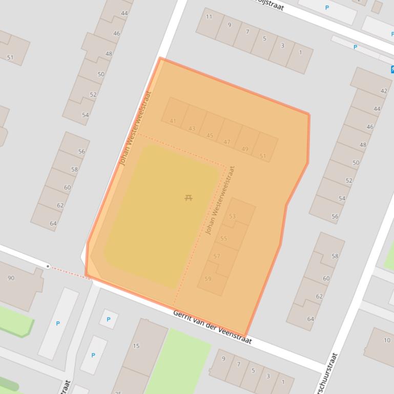 Kaart van postcodegebied 3132BB.