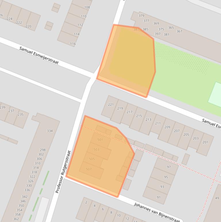 Kaart van postcodegebied 3132BS.