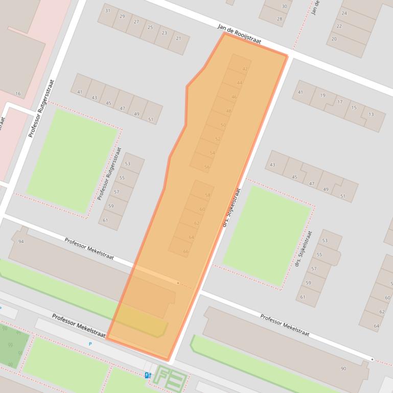 Kaart van postcodegebied 3132BV.