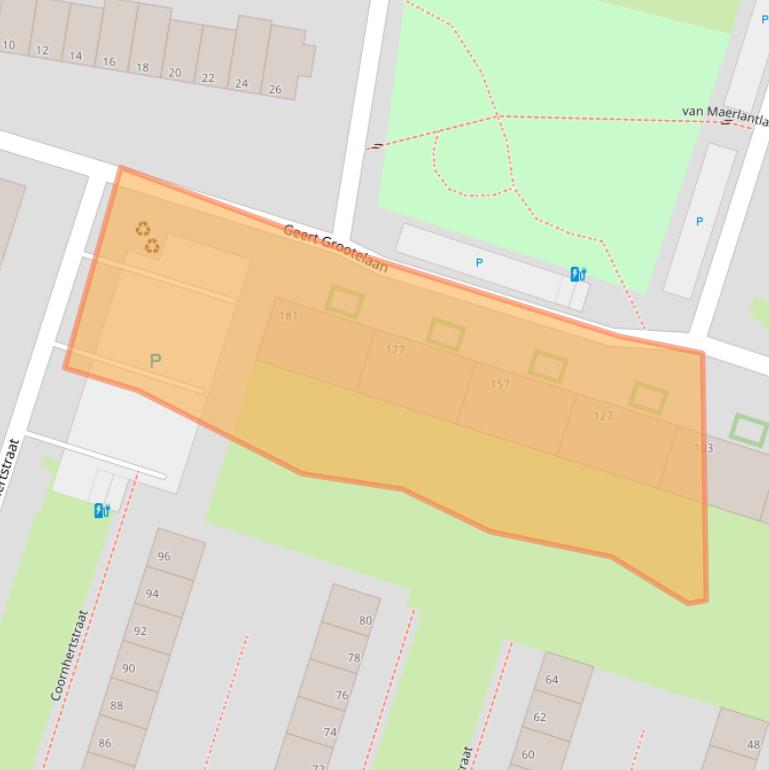 Kaart van postcodegebied 3132CC.