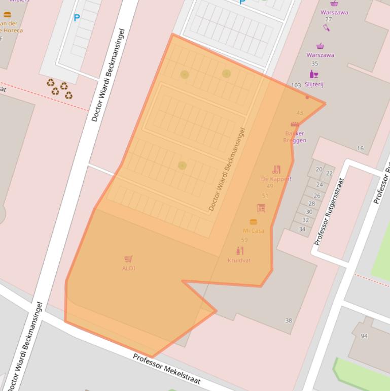 Kaart van postcodegebied 3132CM.