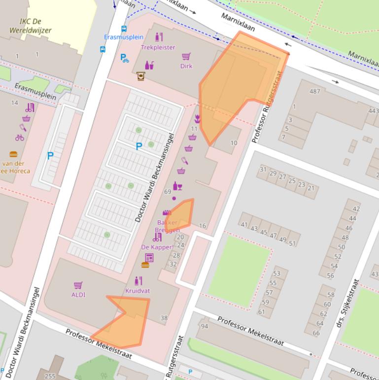 Kaart van postcodegebied 3132CN.