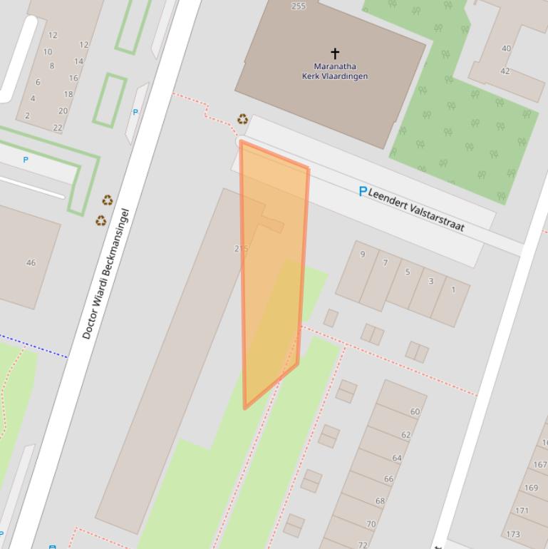 Kaart van postcodegebied 3132CP.