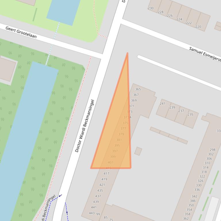 Kaart van postcodegebied 3132CW.