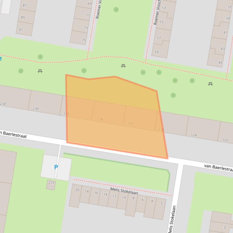 Kaart van postcodegebied 3132EJ.