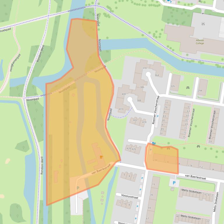 Kaart van postcodegebied 3132EK.
