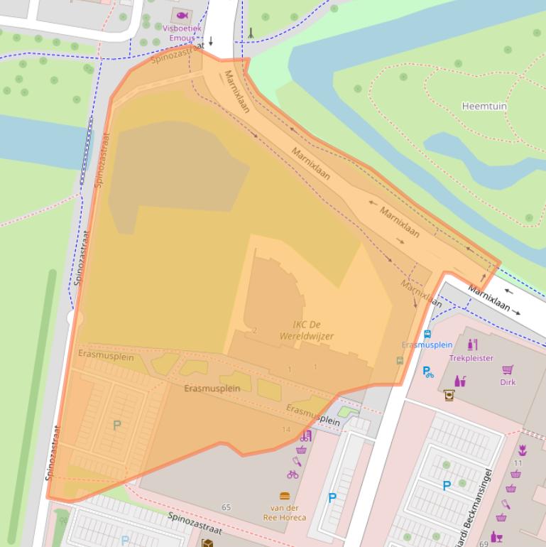 Kaart van postcodegebied 3132EL.