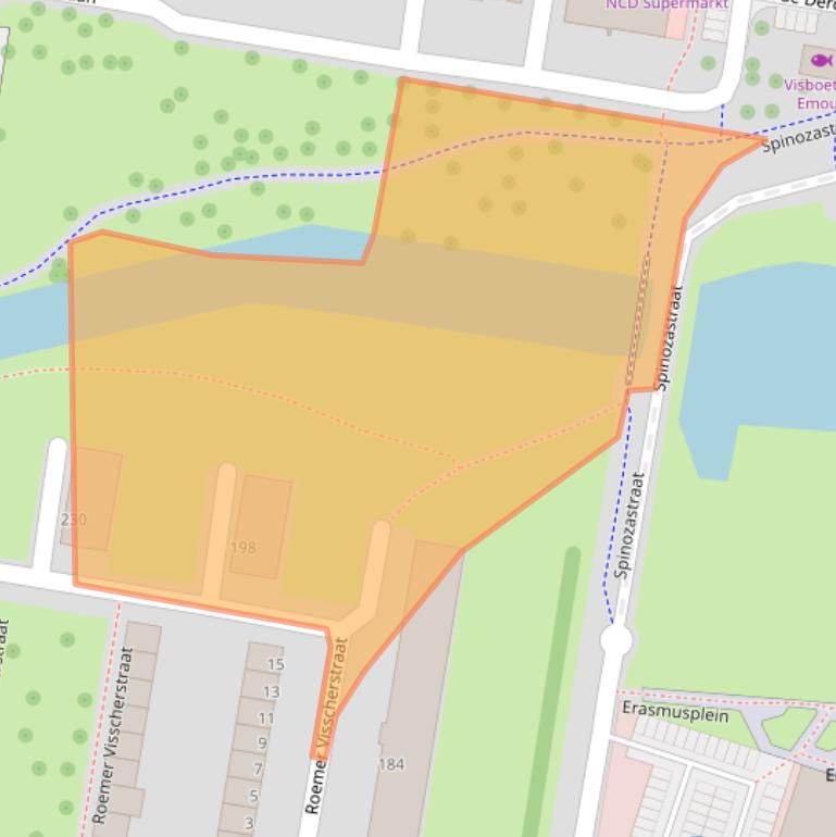 Kaart van postcodegebied 3132EX.