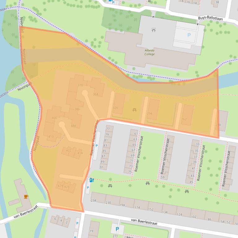 Kaart van postcodegebied 3132EZ.