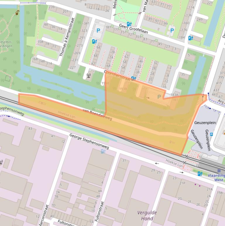 Kaart van postcodegebied 3132GD.