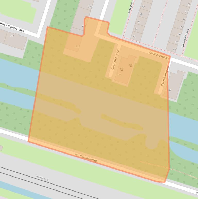 Kaart van postcodegebied 3132GE.