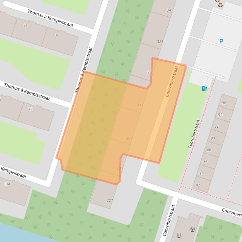 Kaart van postcodegebied 3132GG.