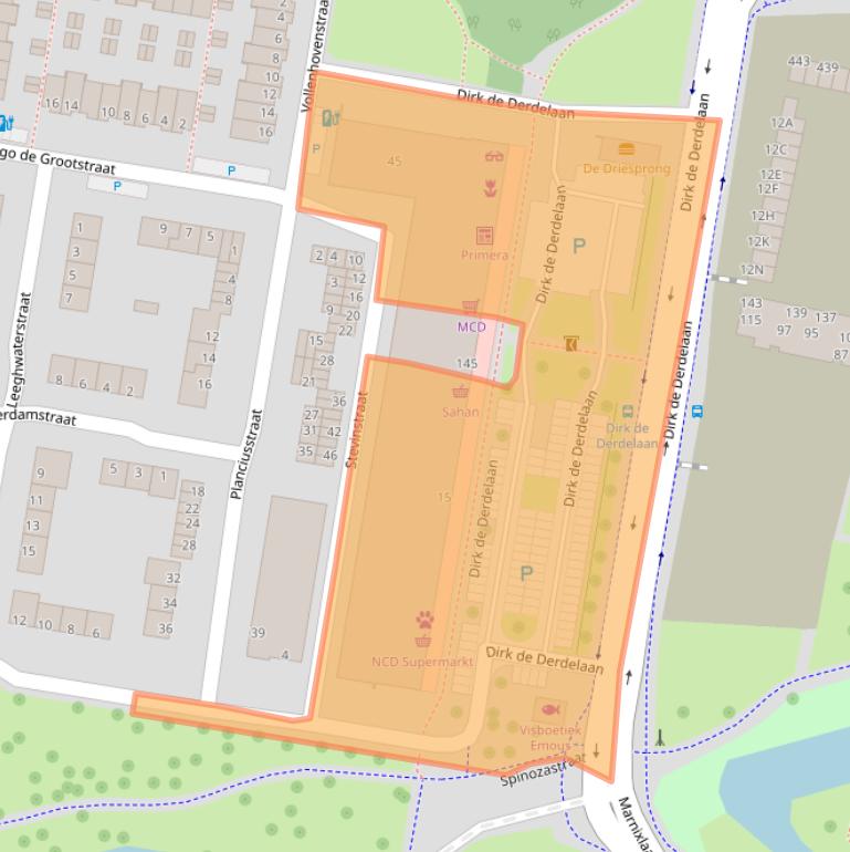 Kaart van postcodegebied 3132HA.