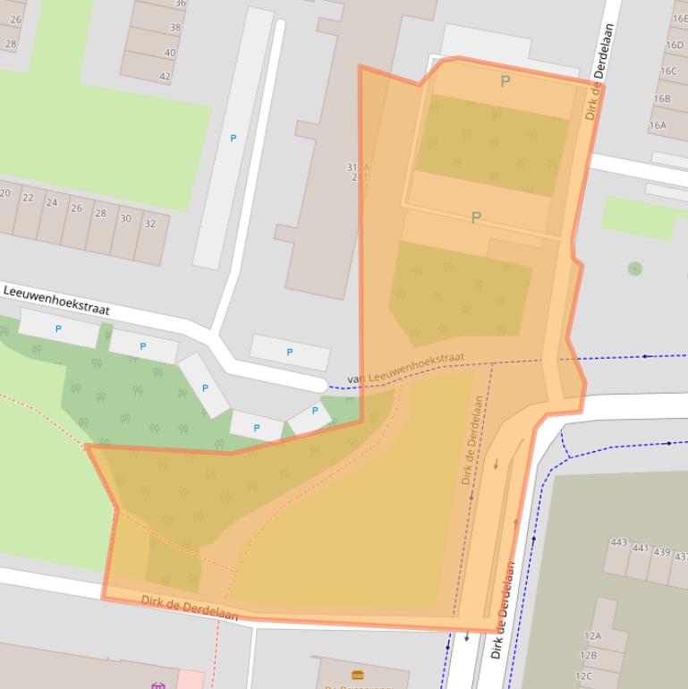 Kaart van postcodegebied 3132HE.