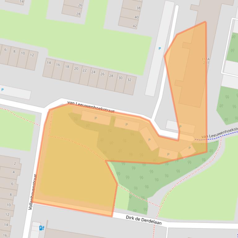 Kaart van postcodegebied 3132HG.