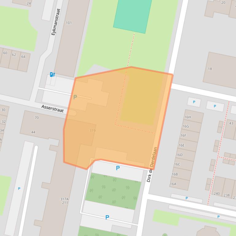 Kaart van postcodegebied 3132HH.