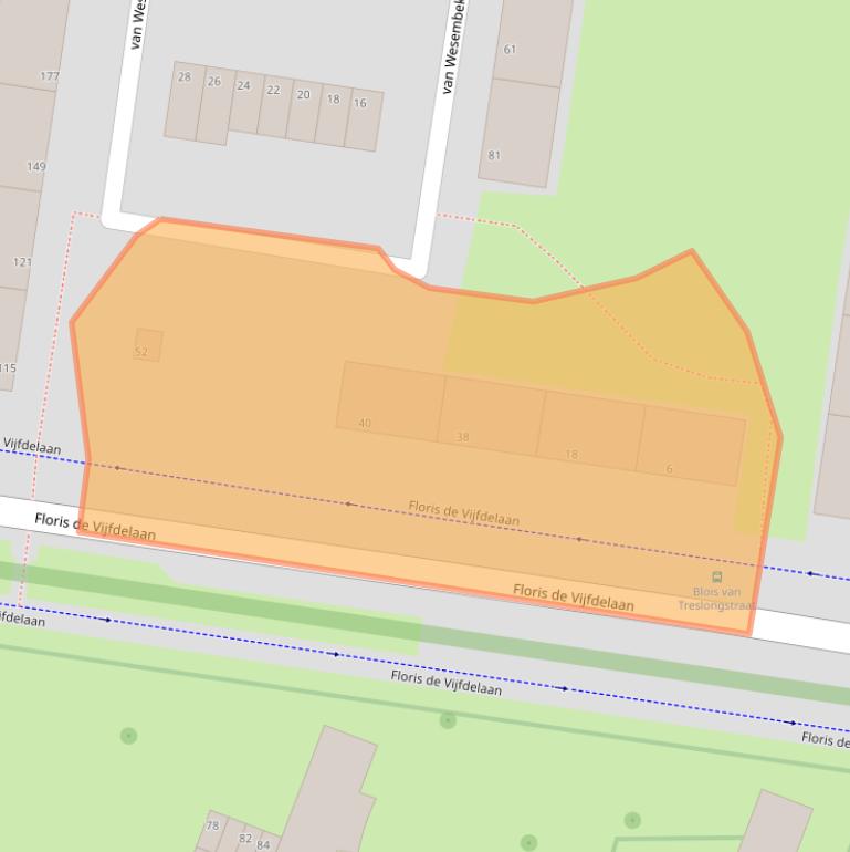 Kaart van postcodegebied 3132HL.