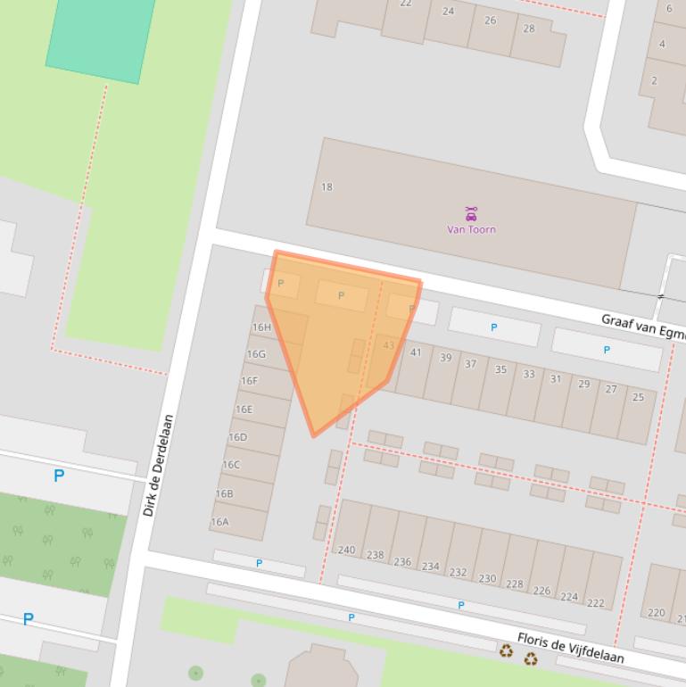 Kaart van postcodegebied 3132HR.