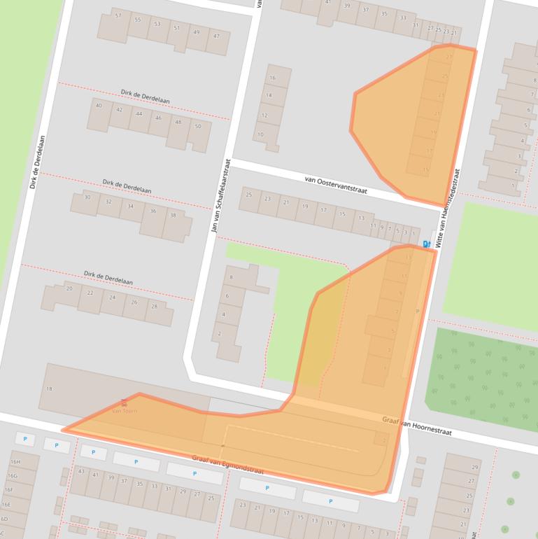 Kaart van postcodegebied 3132HZ.