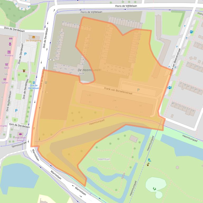 Kaart van postcodegebied 3132JD.
