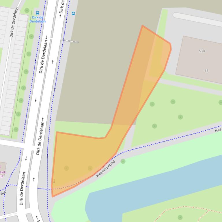 Kaart van postcodegebied 3132JE.