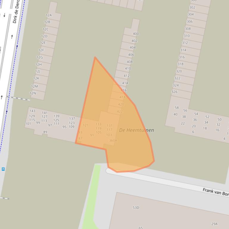 Kaart van postcodegebied 3132JL.