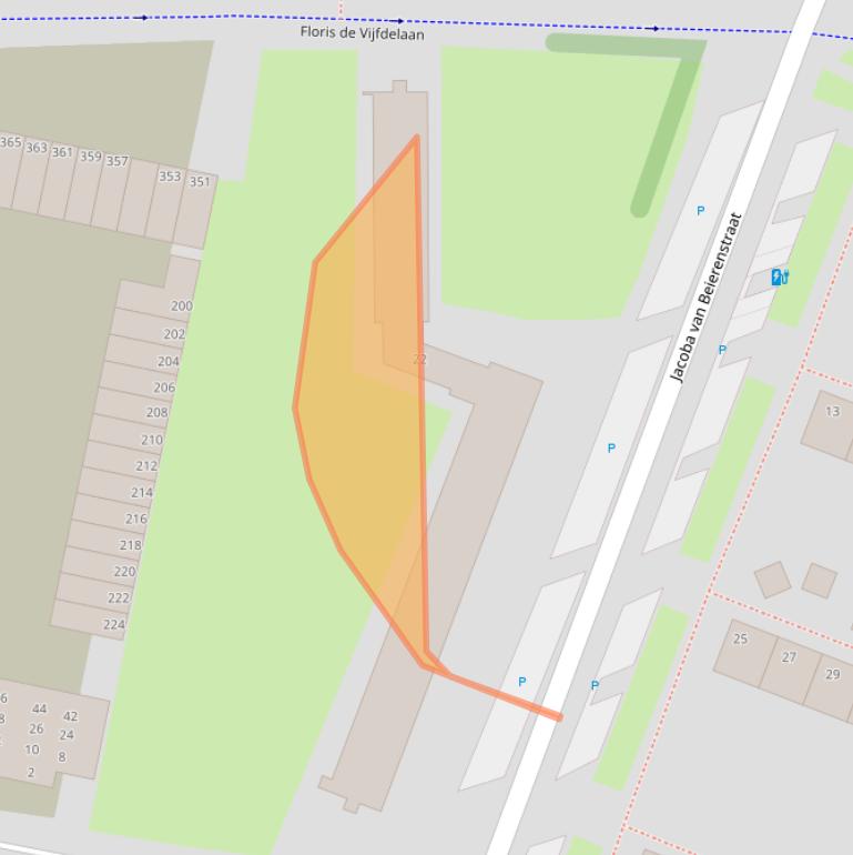 Kaart van postcodegebied 3132JP.