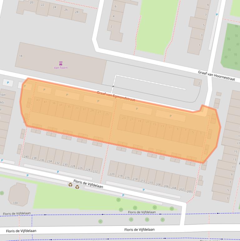Kaart van postcodegebied 3132JZ.