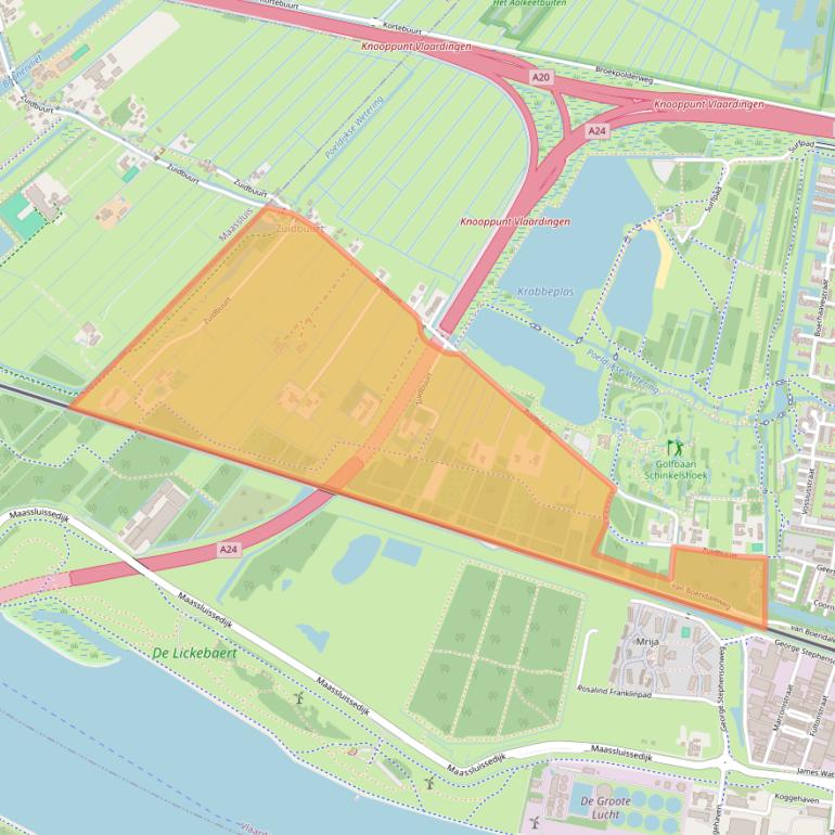 Kaart van postcodegebied 3132KB.