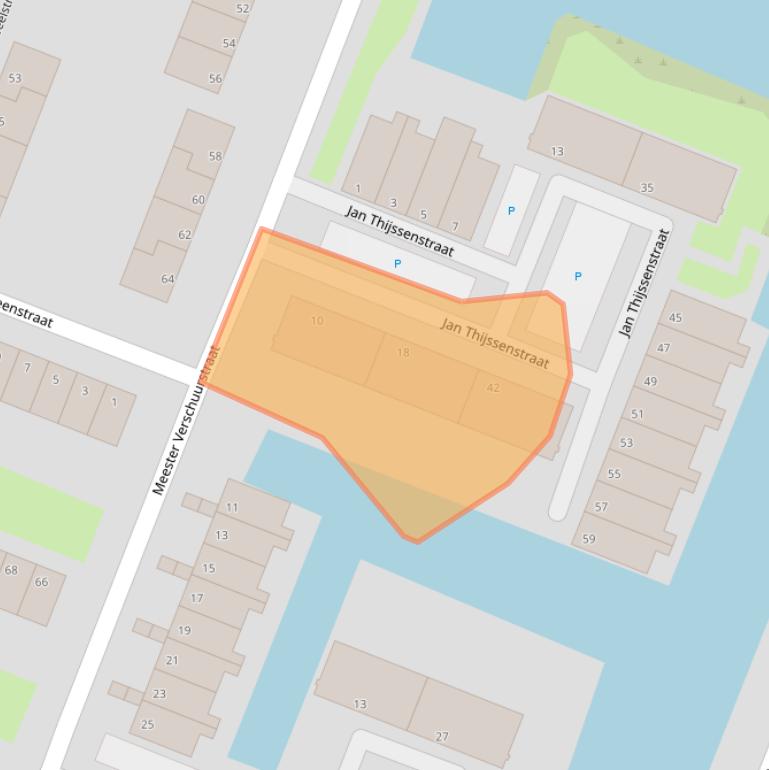 Kaart van postcodegebied 3132ND.