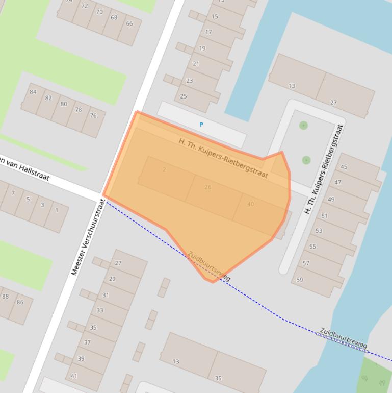 Kaart van postcodegebied 3132NG.