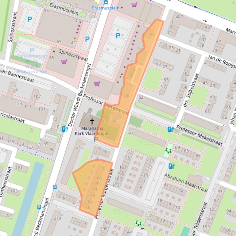 Kaart van postcodegebied 3132NK.