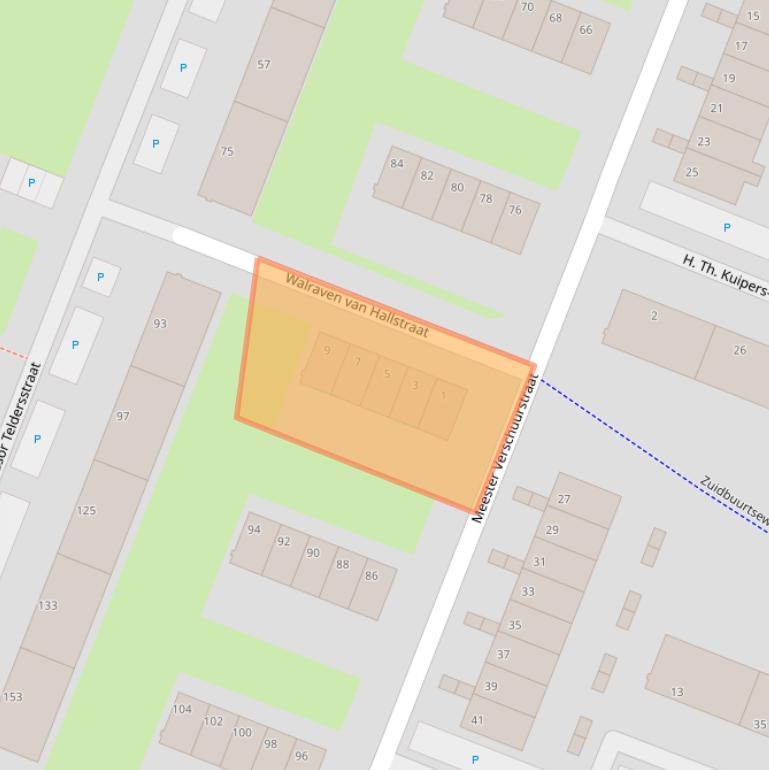 Kaart van postcodegebied 3132NX.