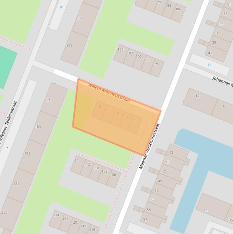 Kaart van postcodegebied 3132NZ.