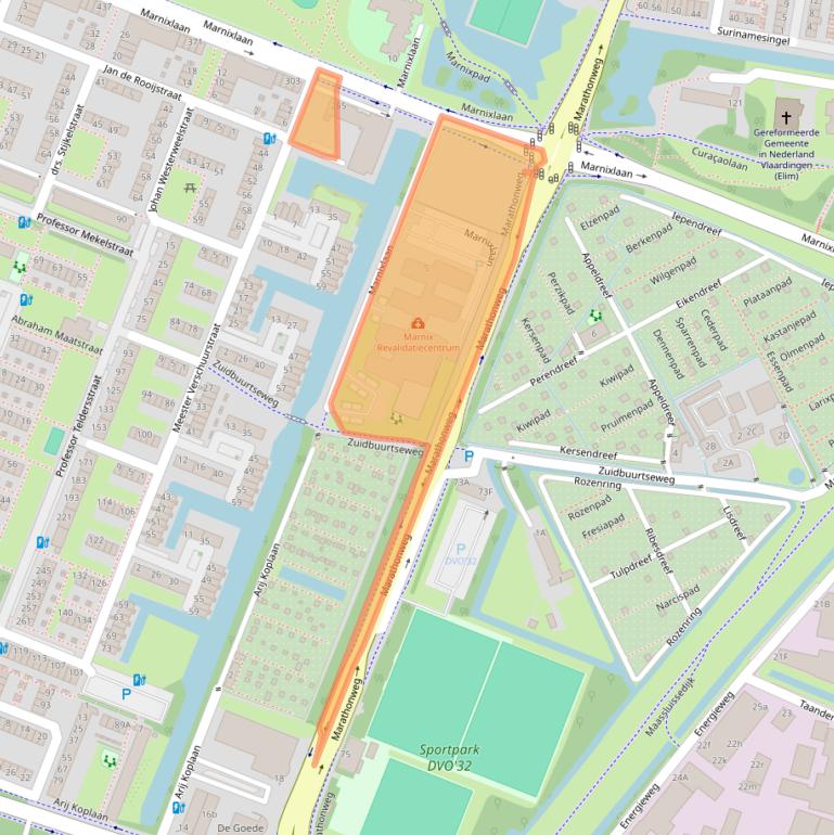 Kaart van postcodegebied 3132PL.