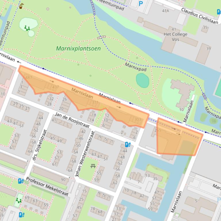 Kaart van postcodegebied 3132PM.