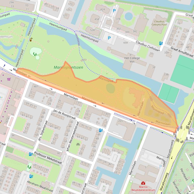 Kaart van postcodegebied 3132PN.