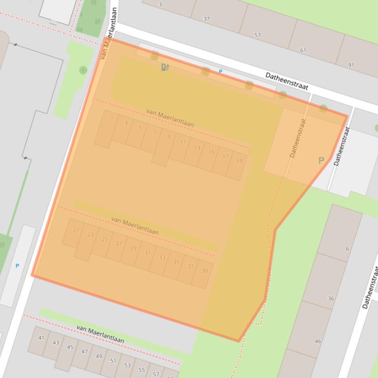 Kaart van postcodegebied 3132PP.