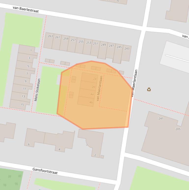 Kaart van postcodegebied 3132PS.