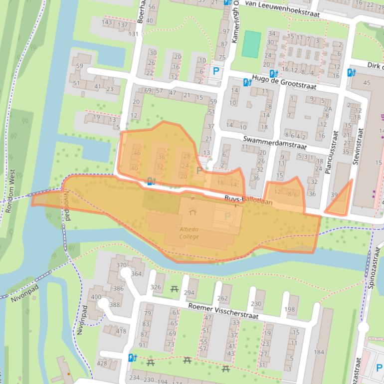 Kaart van postcodegebied 3132SC.