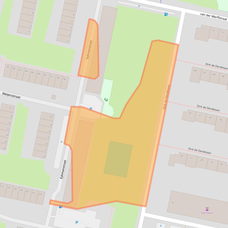 Kaart van postcodegebied 3132SG.