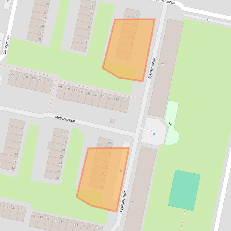 Kaart van postcodegebied 3132SJ.