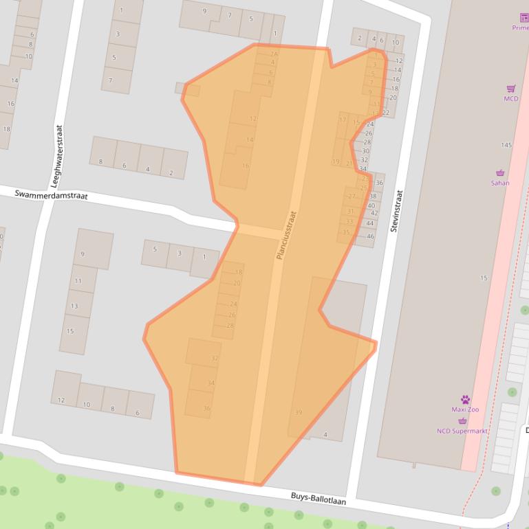 Kaart van postcodegebied 3132SW.