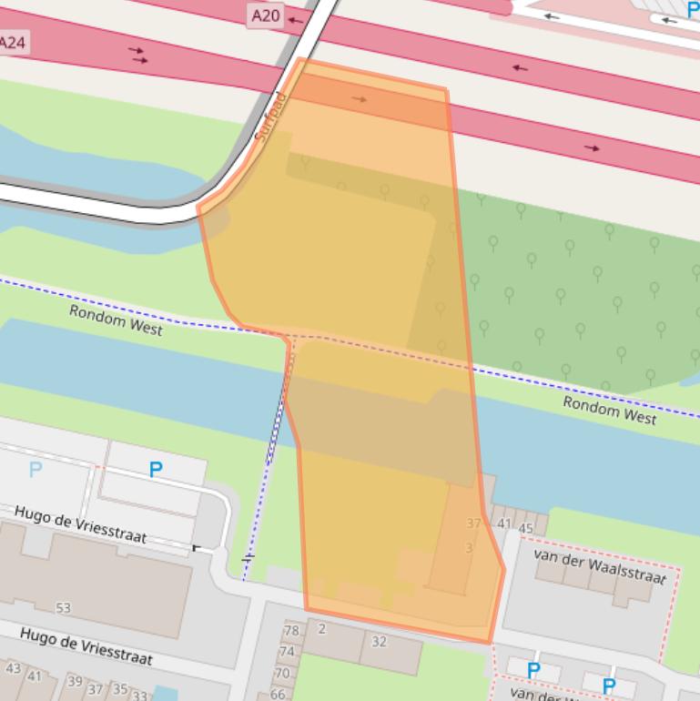 Kaart van postcodegebied 3132TV.
