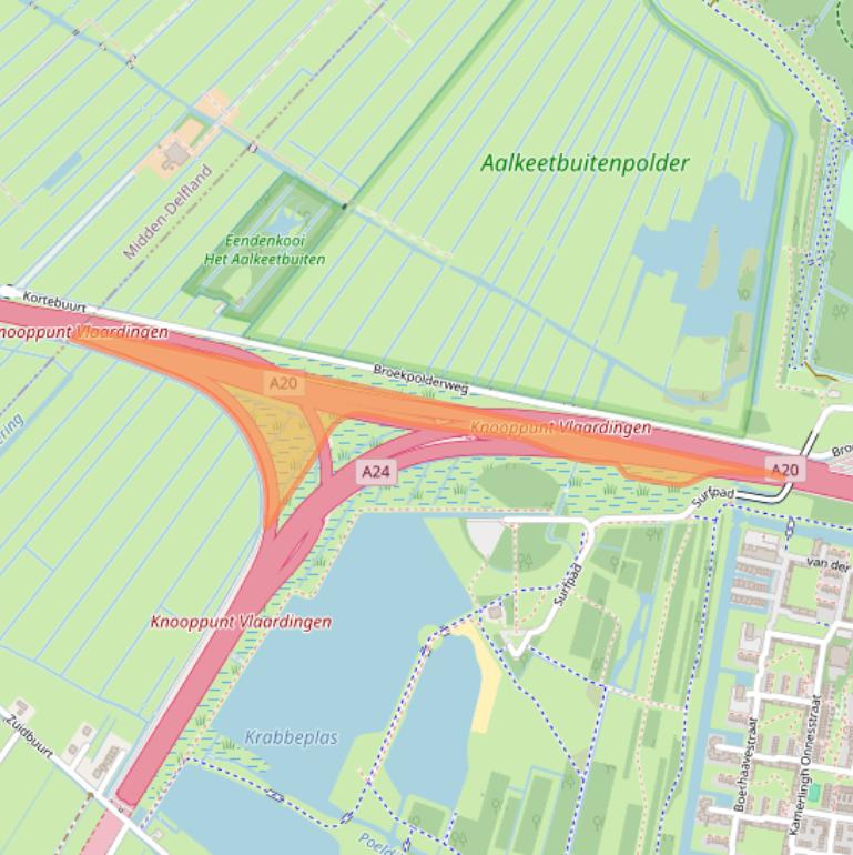 Kaart van postcodegebied 3132TX.