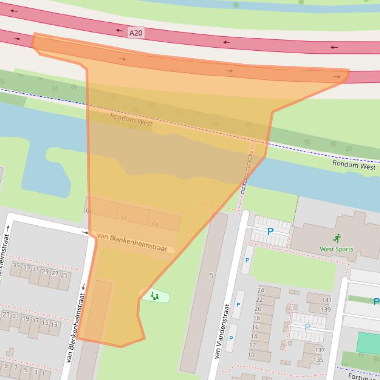 Kaart van postcodegebied 3132VB.