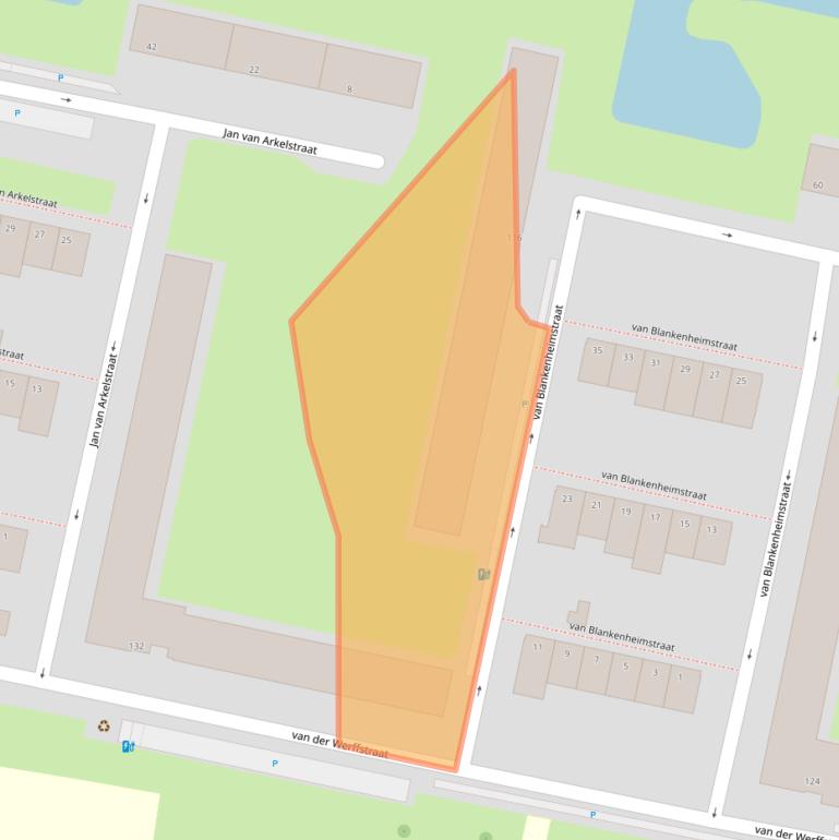 Kaart van postcodegebied 3132VD.