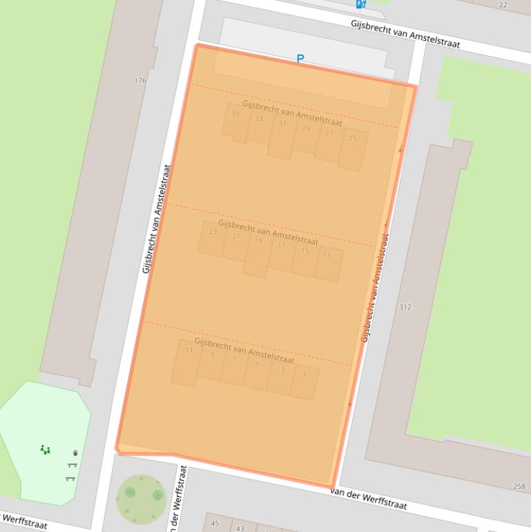 Kaart van postcodegebied 3132VE.