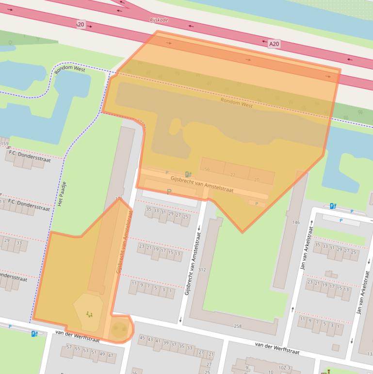 Kaart van postcodegebied 3132VG.